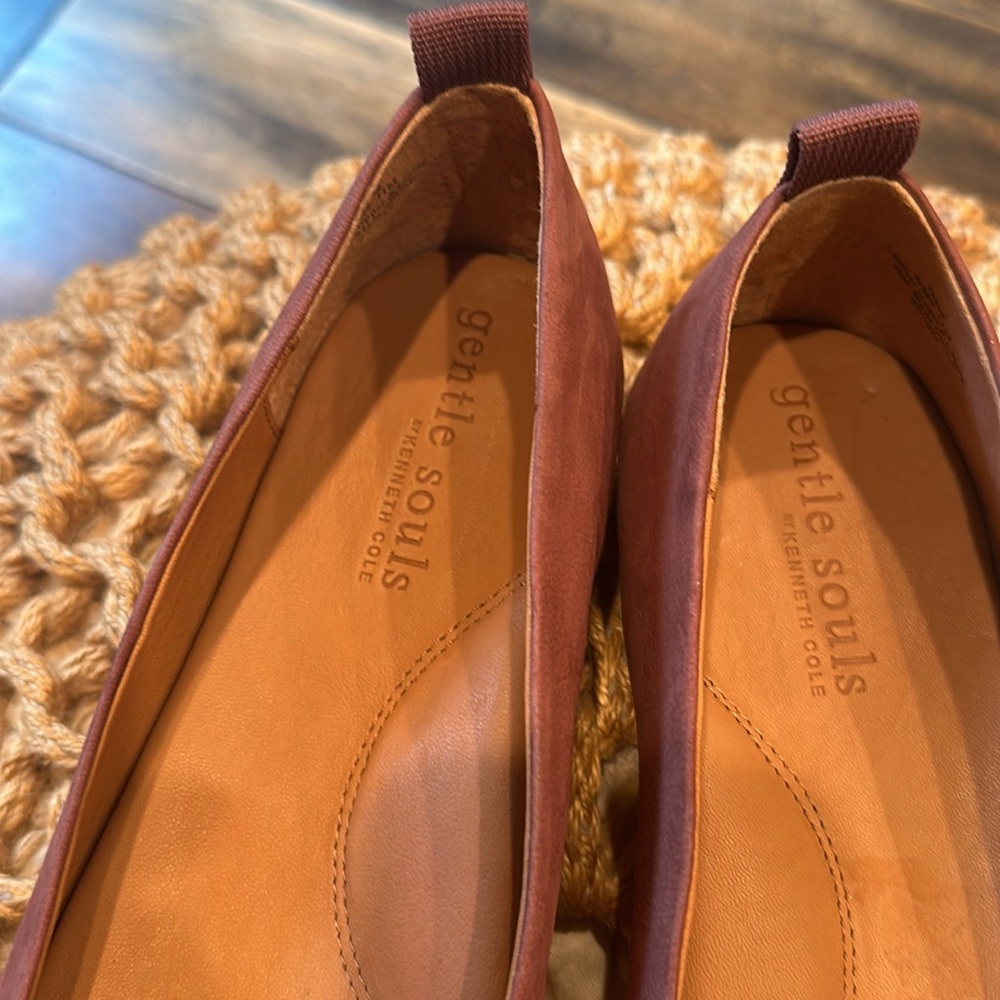 Gentle Souls by Kenneth Cole Brick (Rose) “Dana” Suede Ballet Flats NEW w/o box - Picture 7 of 13